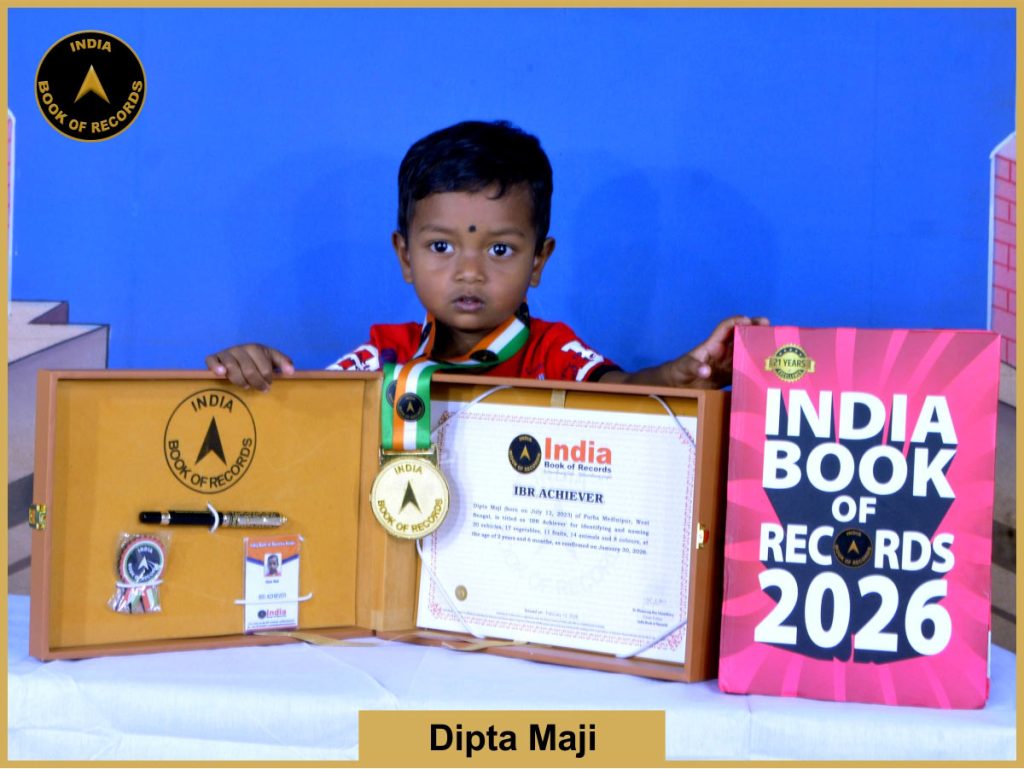Image of Dipta Maji with IBR Achiever certificate.