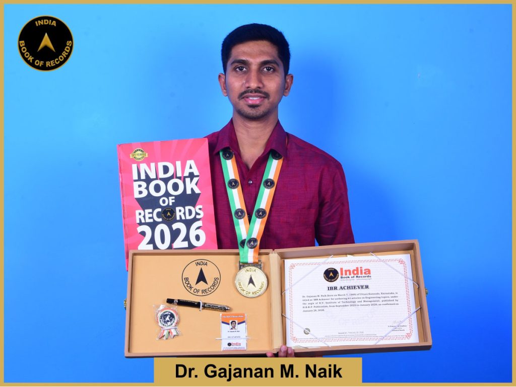 Image of Dr. Gajanan M. Naik with IBR Achiever Certificate.