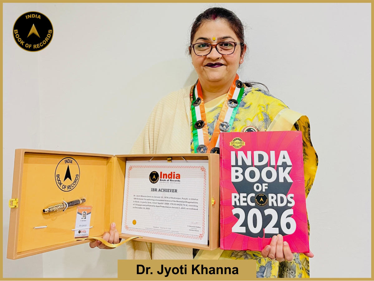Dr. Jyoti Khanna – IBR Achiever