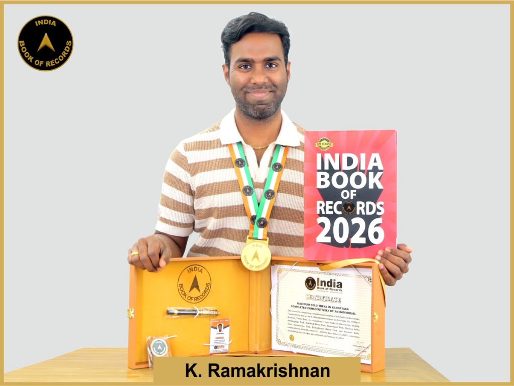 Maximum solo treks in Karnataka completed consecutively by an individual