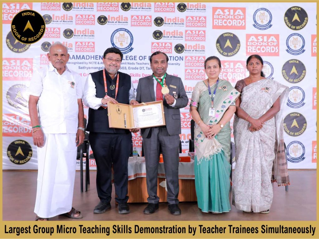 Largest Group Micro Teaching Skills Demonstration by Teacher Trainees Simultaneously