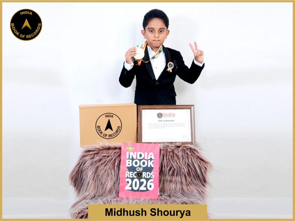 Image of Midhush Shourya with IBR Achiever certificate.