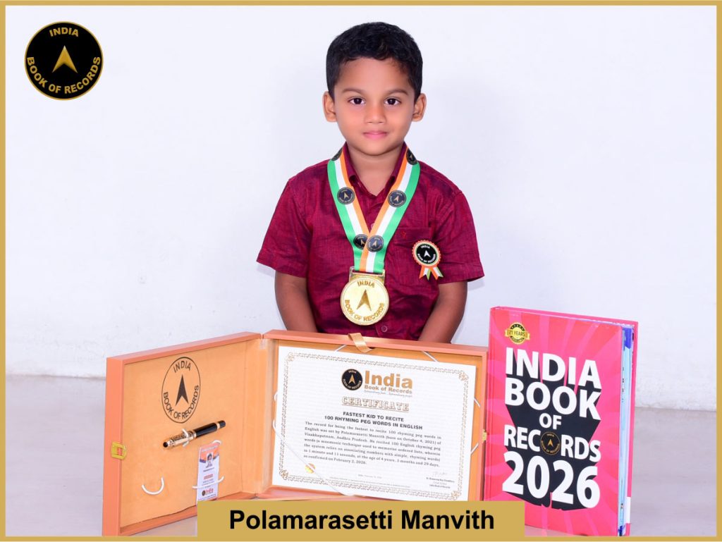 Fastest kid to recite 100 rhyming peg words in English