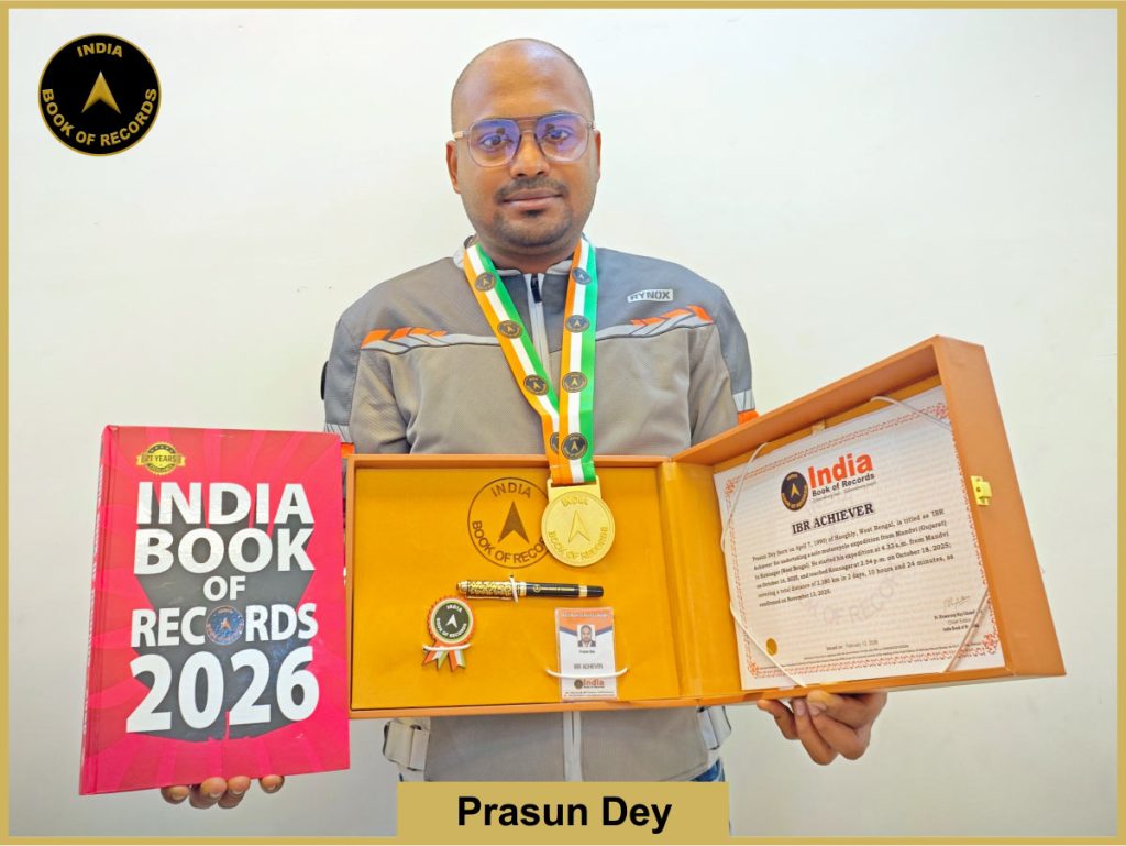 Image of Prasun Dey with IBR Achiever certificate.