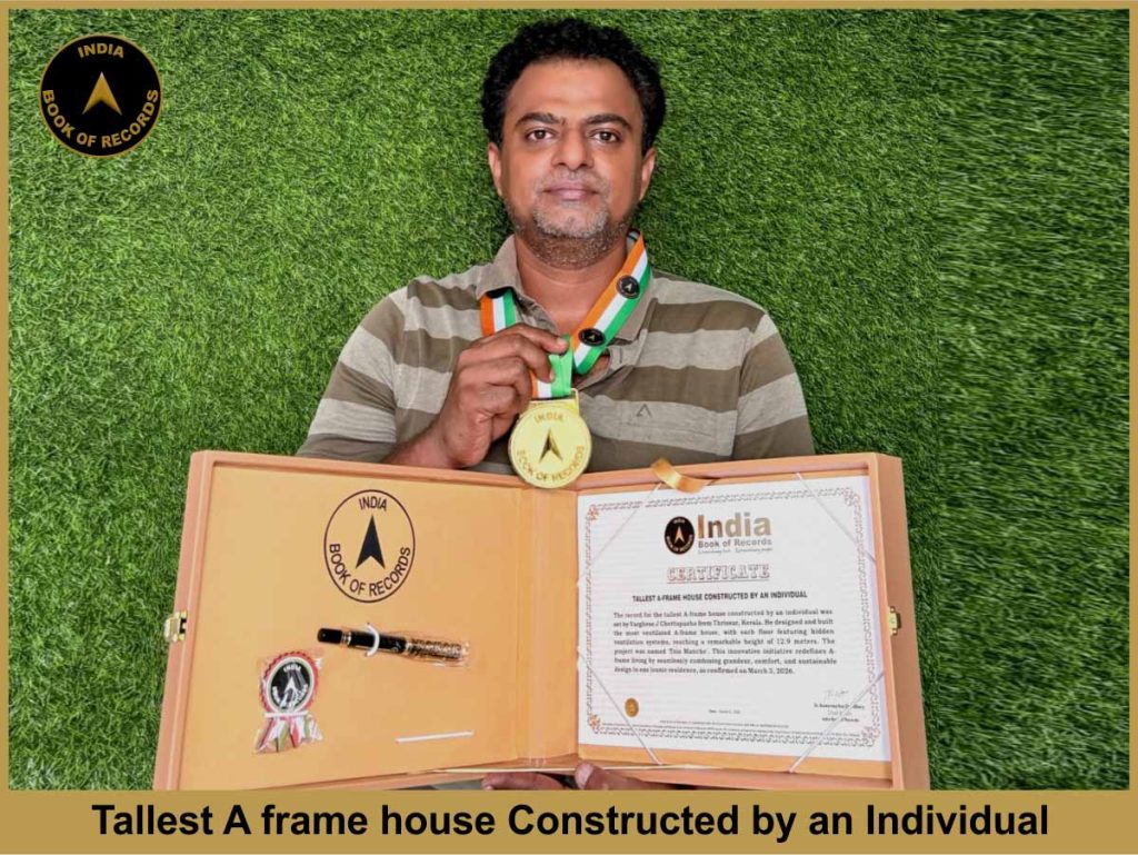 Tallest A frame house Constructed by an Individual