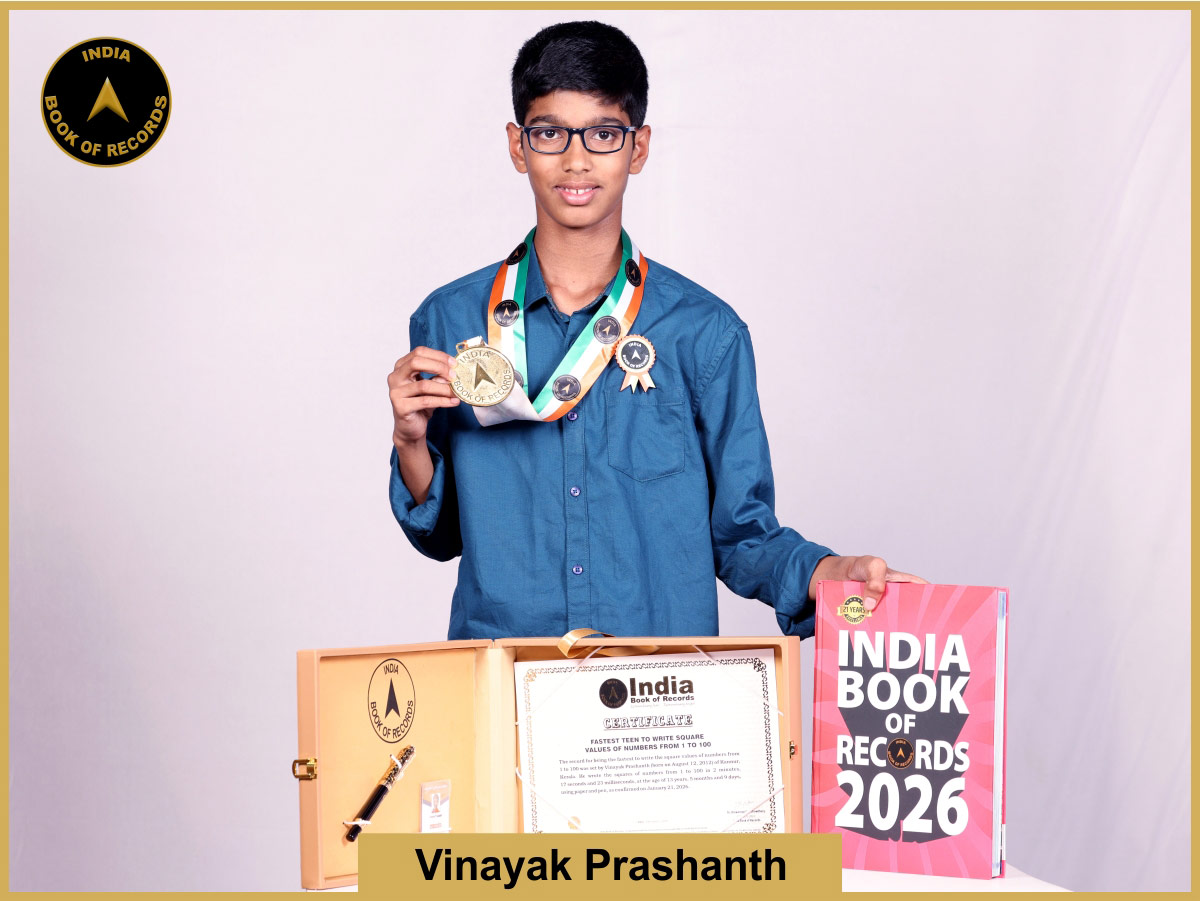 Fastest teen to write square values of numbers from 1 to 100