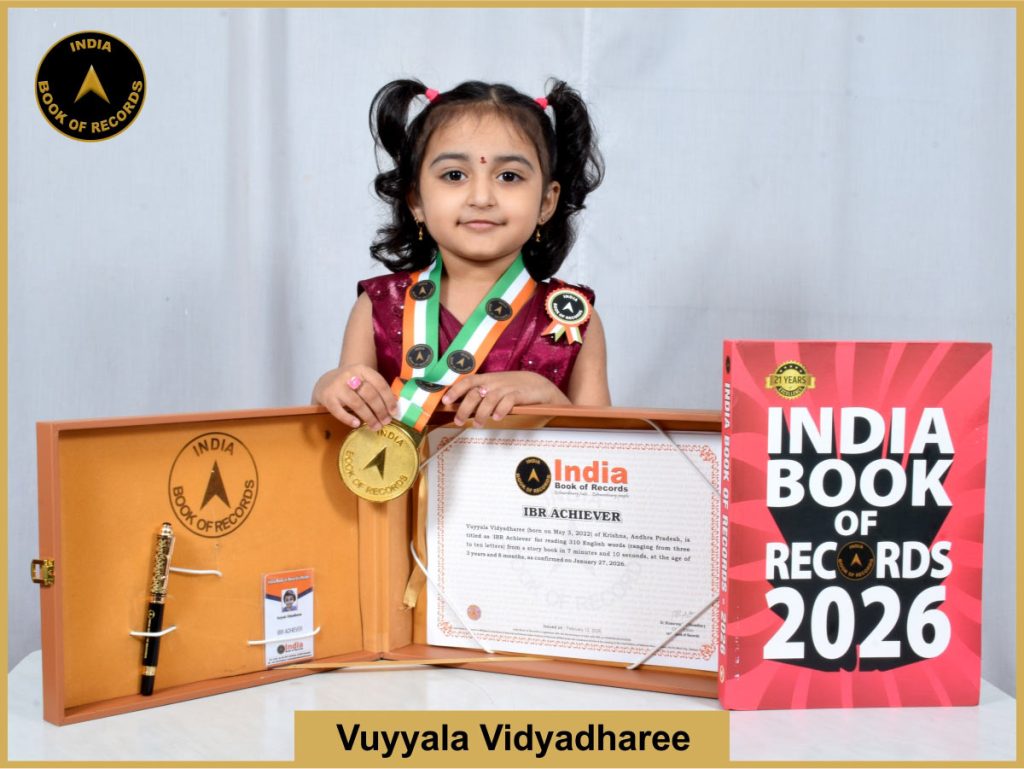 Image of Vuyyala Vidyadharee with IBR Achiever certificate.