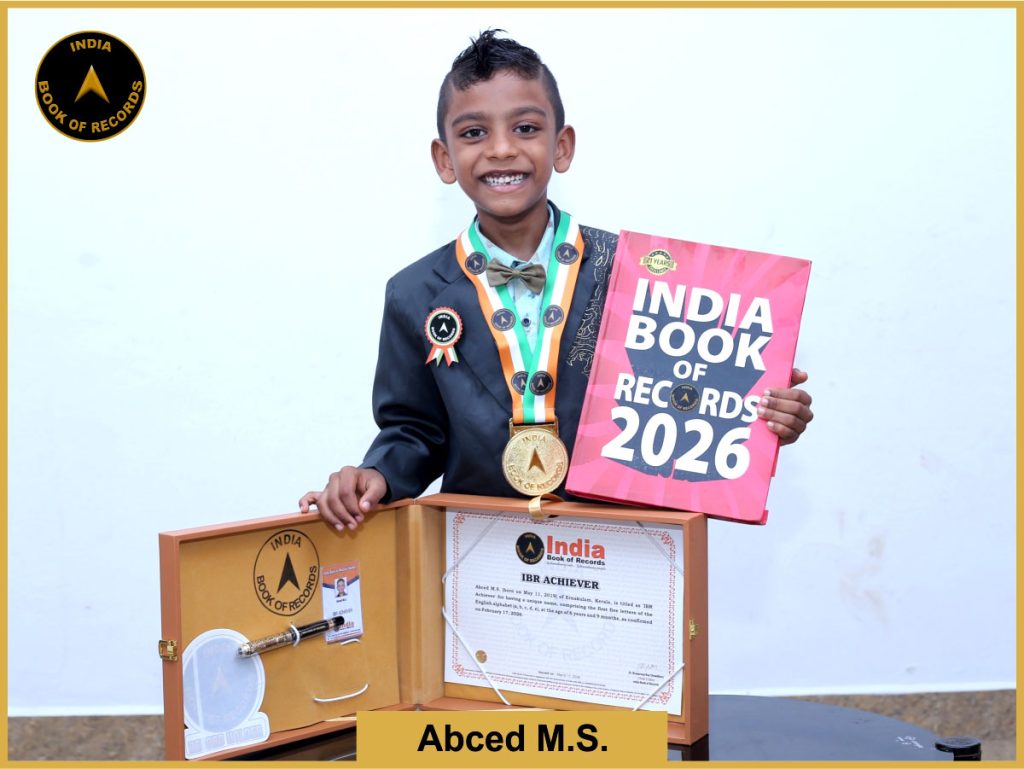Pic of Abced M.S. with IBR Achiever certificate.