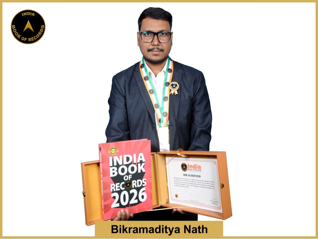 Image of Bikramaditya Nath with IBR Achiever certificate.