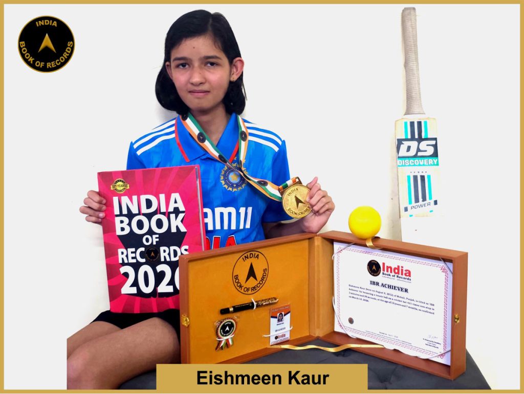 Image of Eishmeen Kaur with IBR Achiever certificate.
