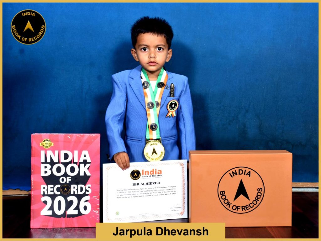 Image of Jarpula Dhevansh with IBR Achiever certificate.