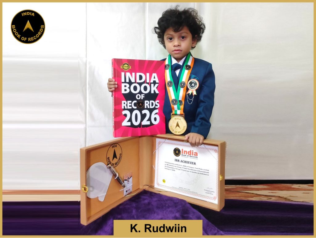 Image of K. Rudwiin with IBR Achiever certificate