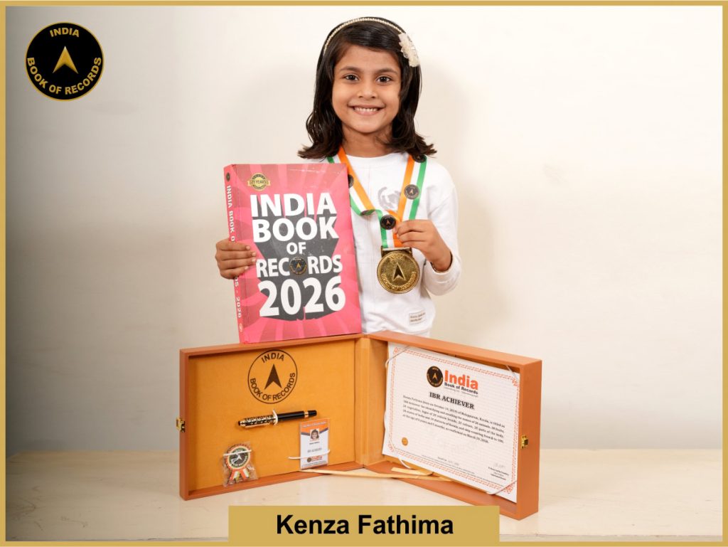 Image of Kenza Fathima with IBR Achiever certificate.