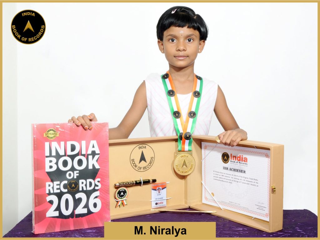 Image of M. Niralya with IBR Achiever Certificate.