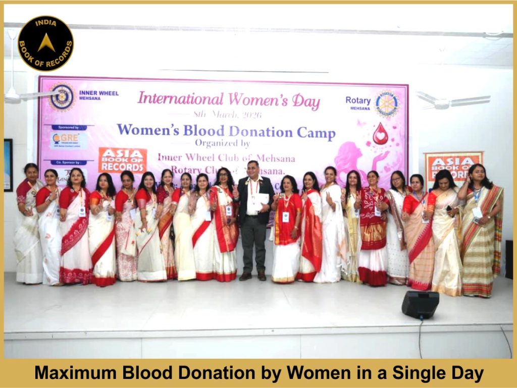 Maximum Blood Donation by Women in a Single Day