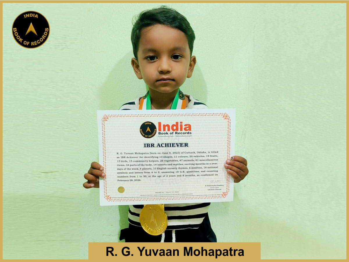 R. G. Yuvaan Mohapatra – IBR Achiever