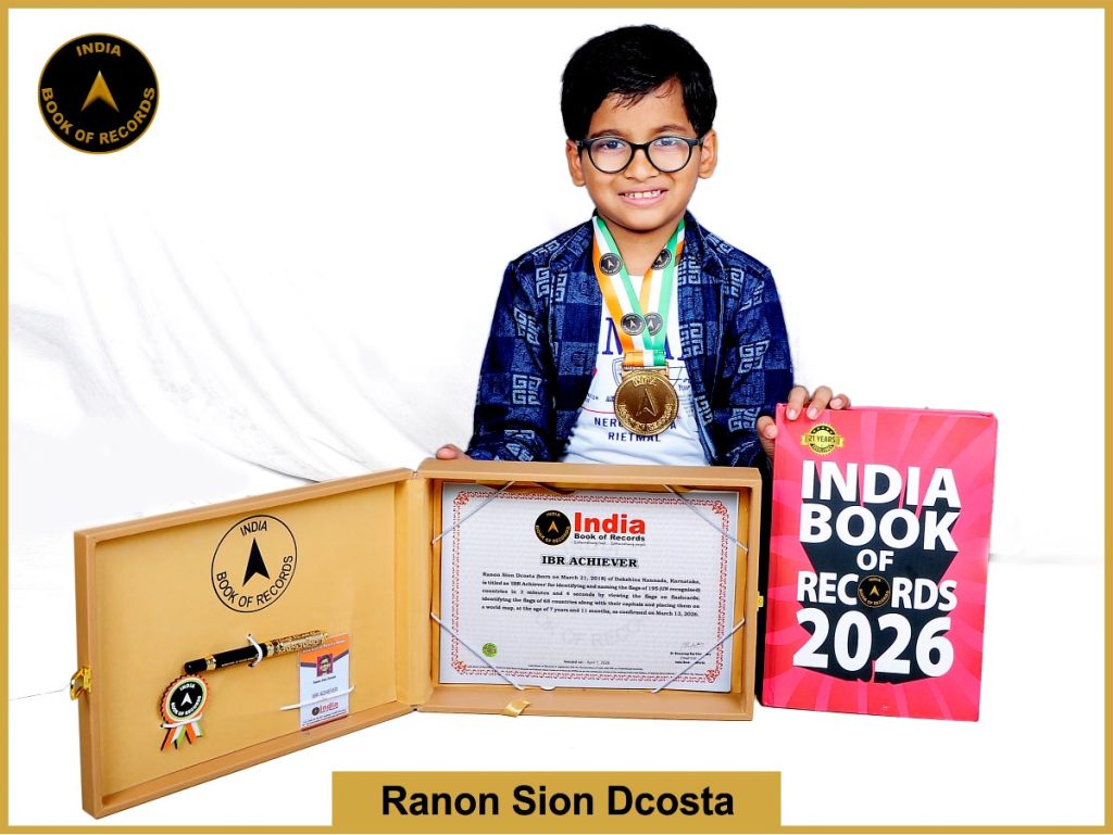 Image of Ranon Sion Dcosta with IBR Achiever  certificate.