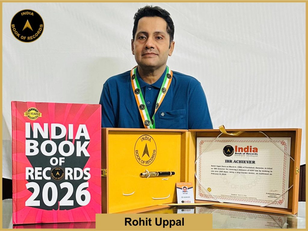 Image of Rohit Uppal with IBR Achiever certificate.