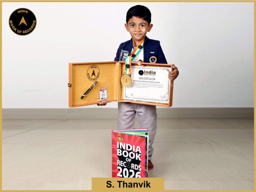 Image of S. Thanvik, Fastest kid to recite all constellations