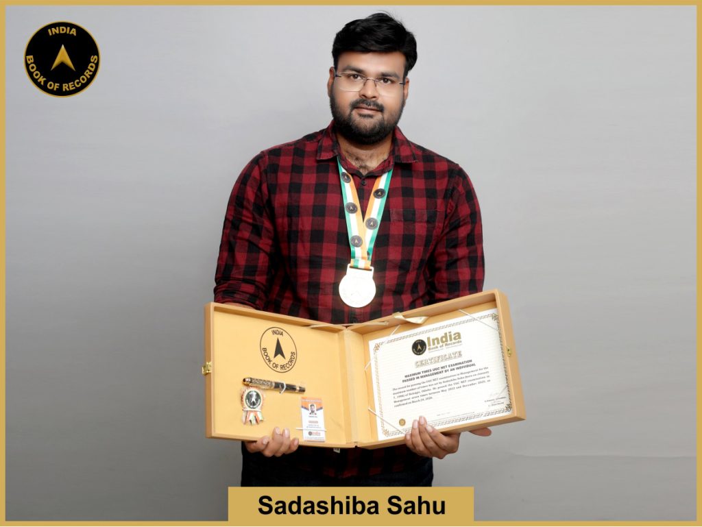 Image of Sadashiba Sahu, Maximum times UGC NET examination passed in Management by an individual