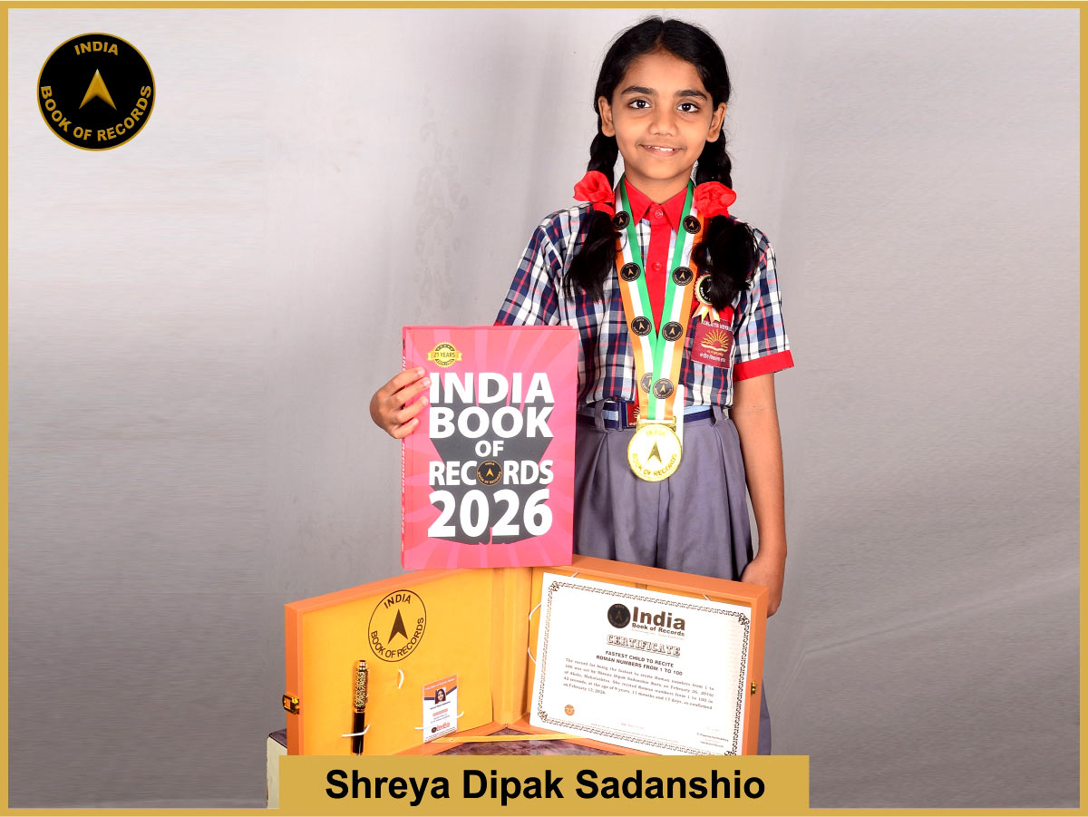 Fastest child to recite Roman numbers from 1 to 100