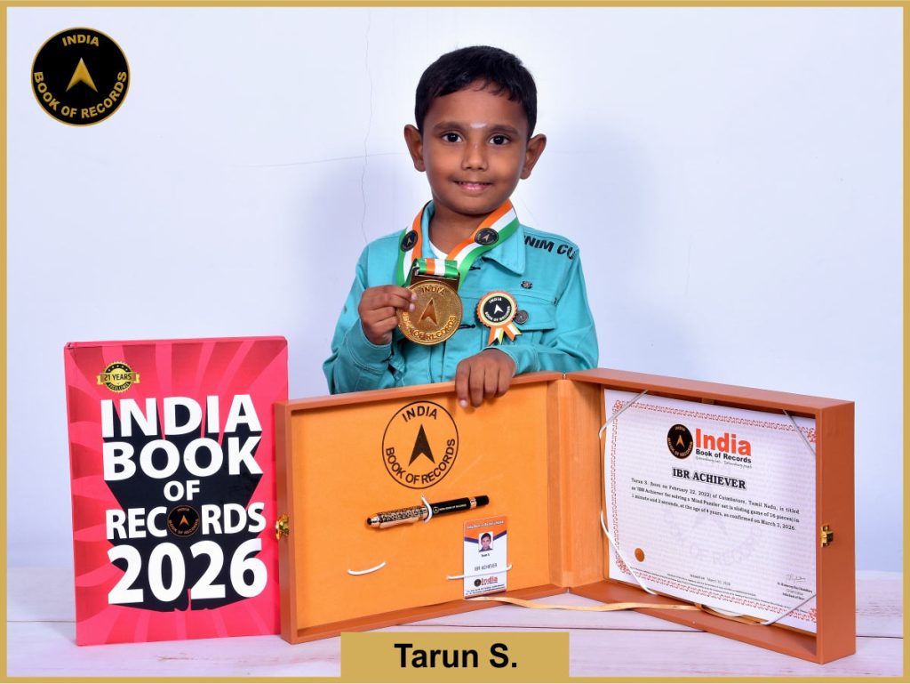 Image of Tarun S. with IBR Achiever Certificate.
