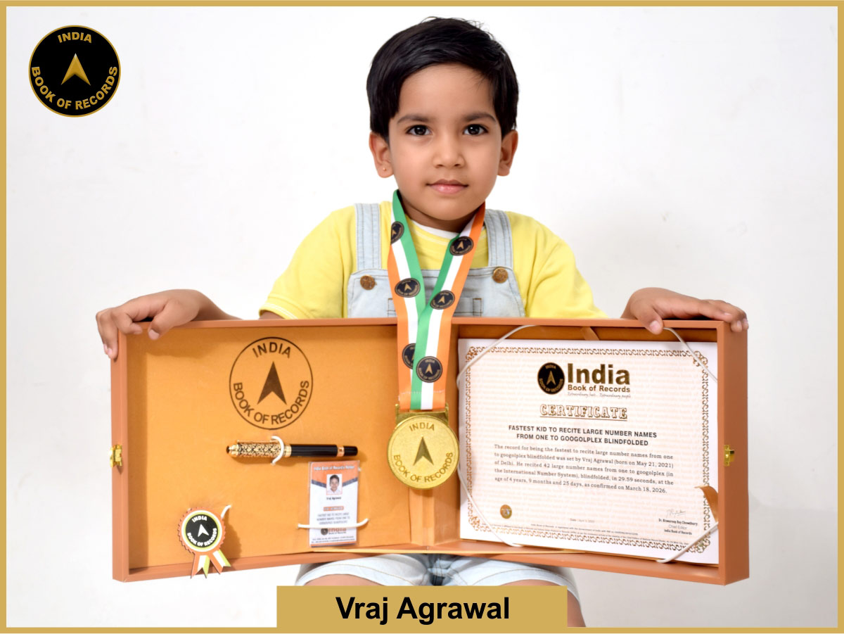 Fastest kid to recite large number names from one to googolplex blindfolded