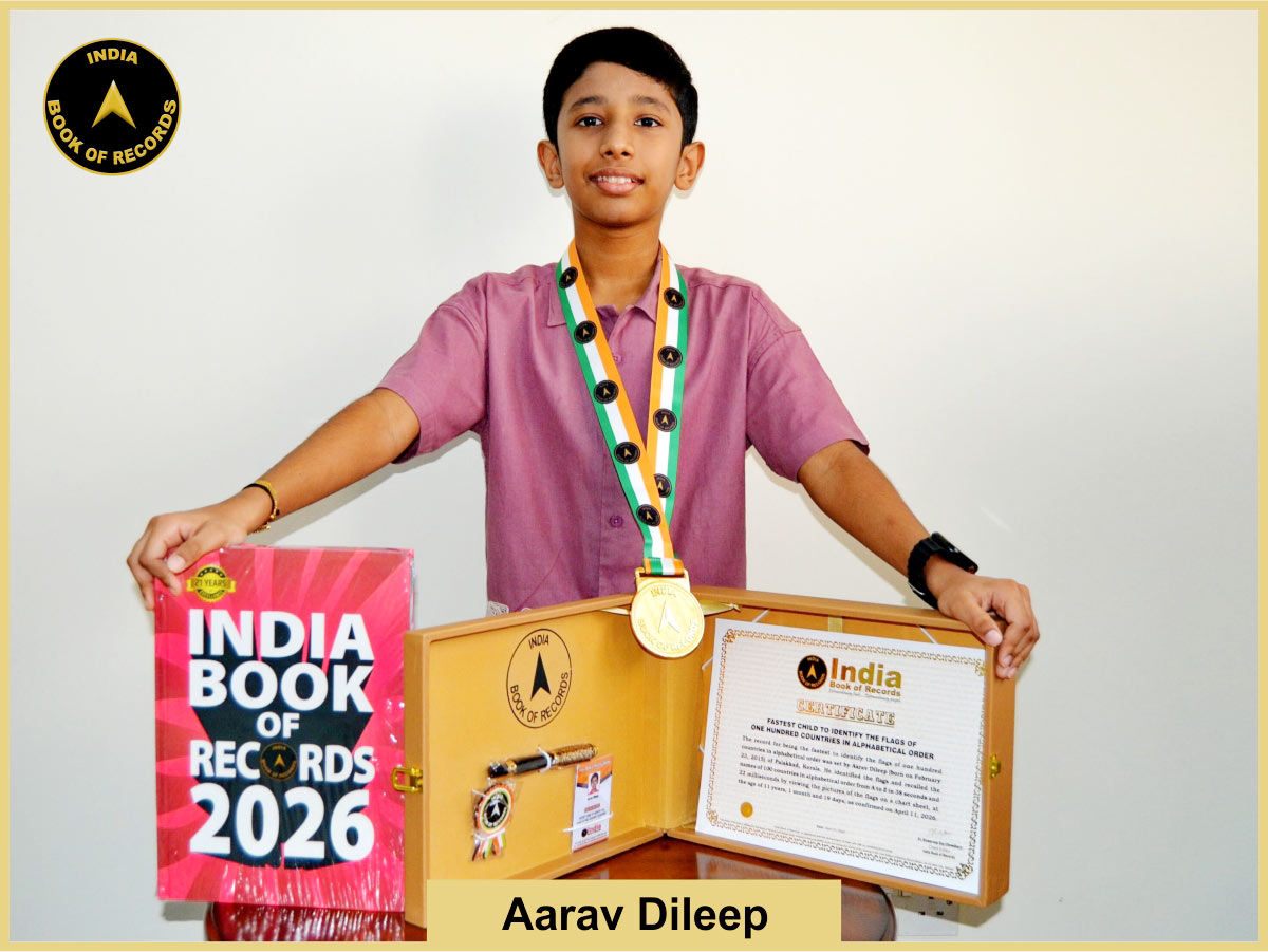 Fastest child to identify the flags of one hundred countries in alphabetical order