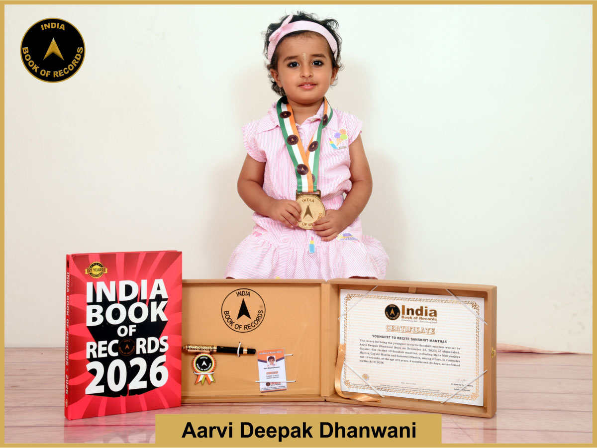 Youngest to recite Sanskrit mantras 