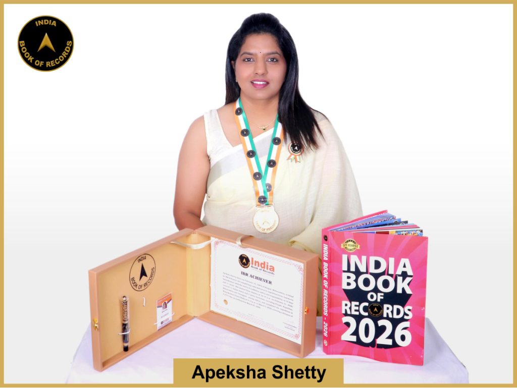Image of Apeksha Shetty with IBR Achiever Certificate.