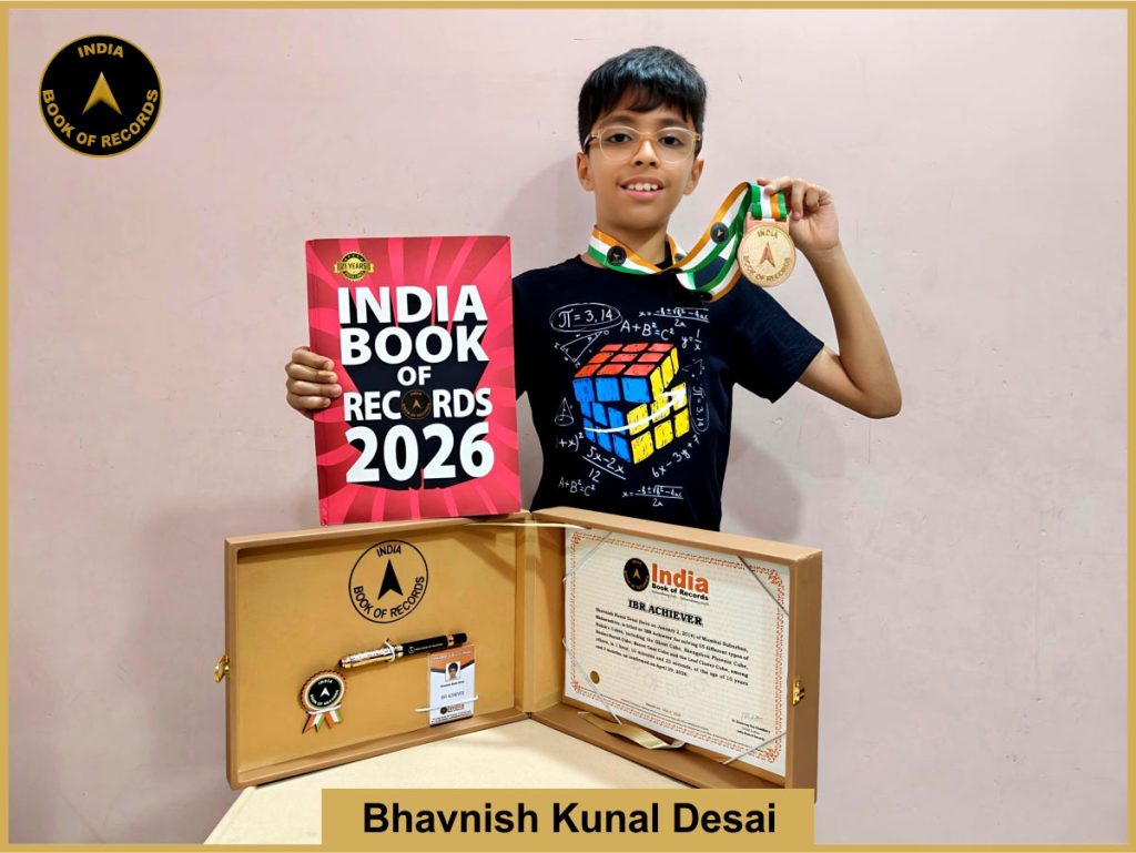 Image of Bhavnish Kunal Desai with IBR Certificate.