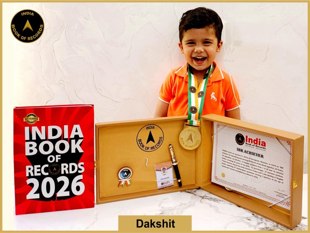 Image of Dakshit with IBR Achiever certificate.
