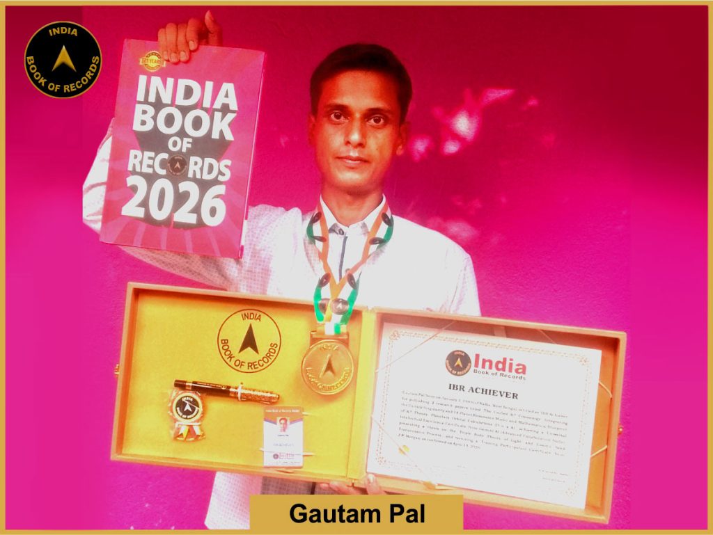 Image of Gautam Pal with IBR Achiever certificate.