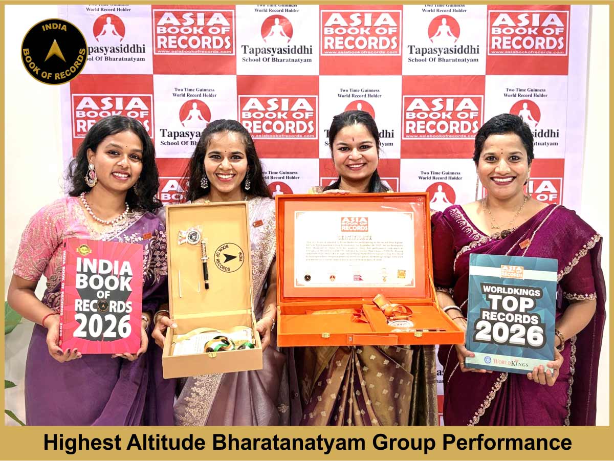 Highest Altitude Bharatanatyam Group Performance