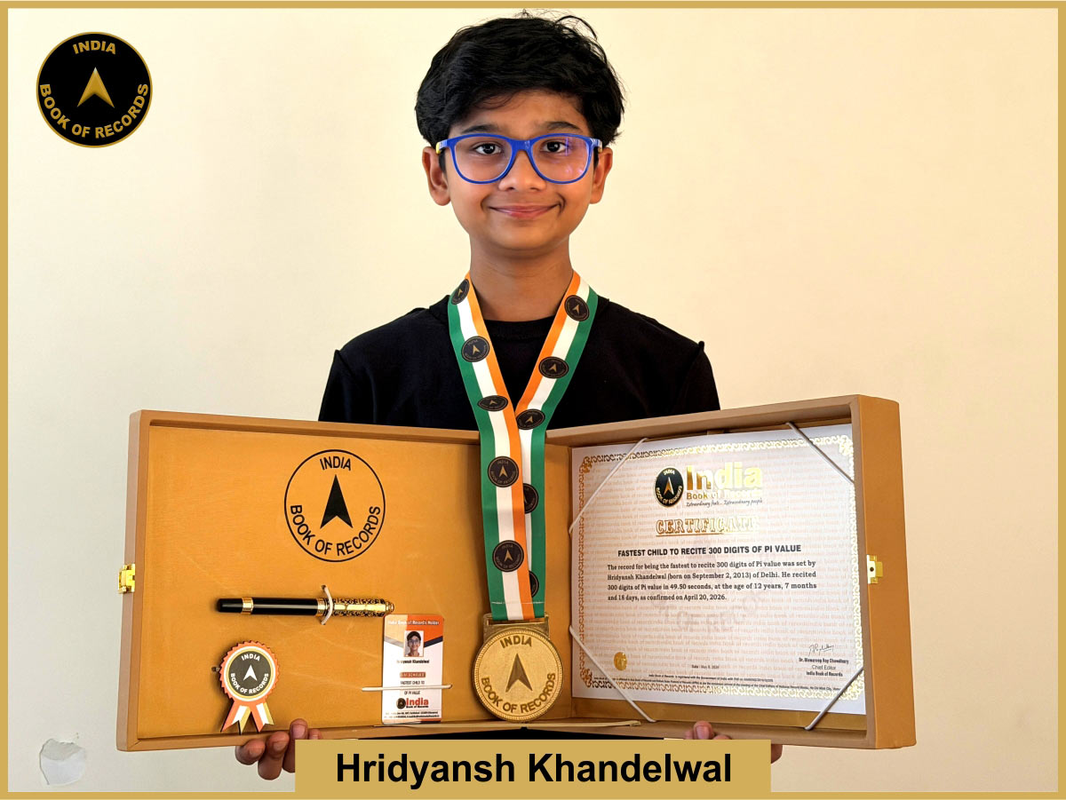 Fastest child to recite 300 digits of Pi value