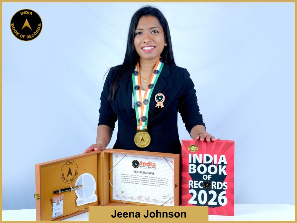 Image of Jeena Johnson with IBR Achiever certificate.