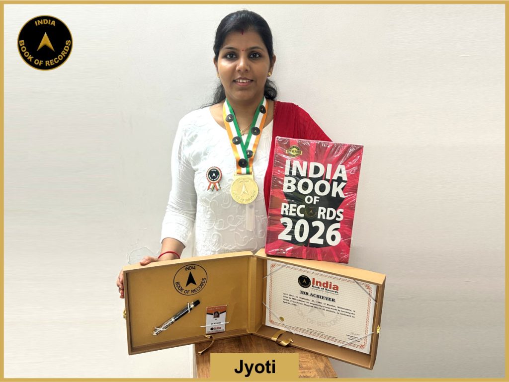 Image of Jyoti with IBR Achiever Certificate.