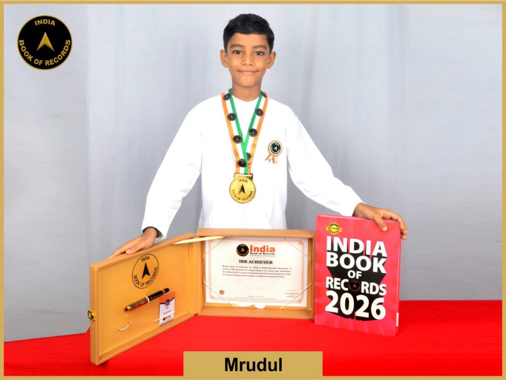 Image of Mrudul with IBR Achiever Certificate.