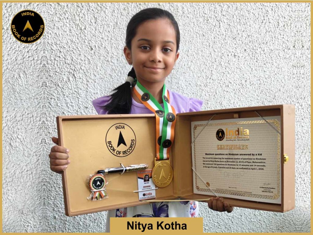 Pic of Nitya Kotha, Maximum questions on Hinduism answered by a kid