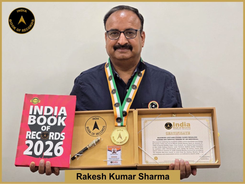 Image of Rakesh Kumar Sharma, Maximum lost-and-found cases resolved during his service tenure by an individual