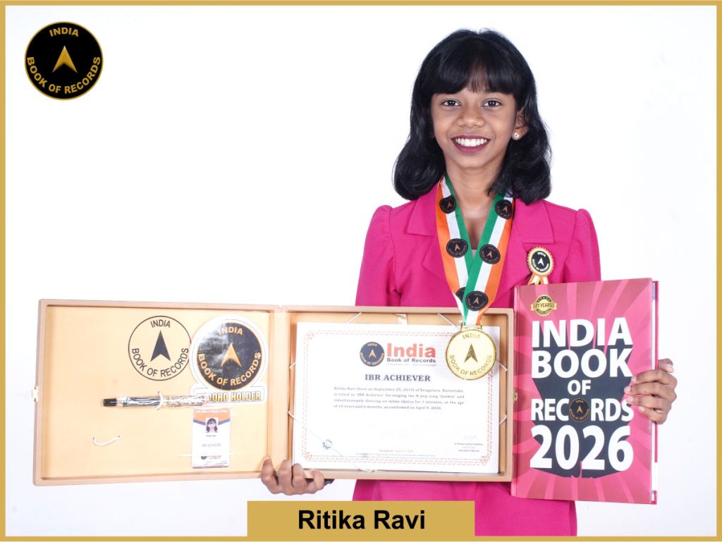 Image of Ritika Ravi with IBR Achiever certificate.