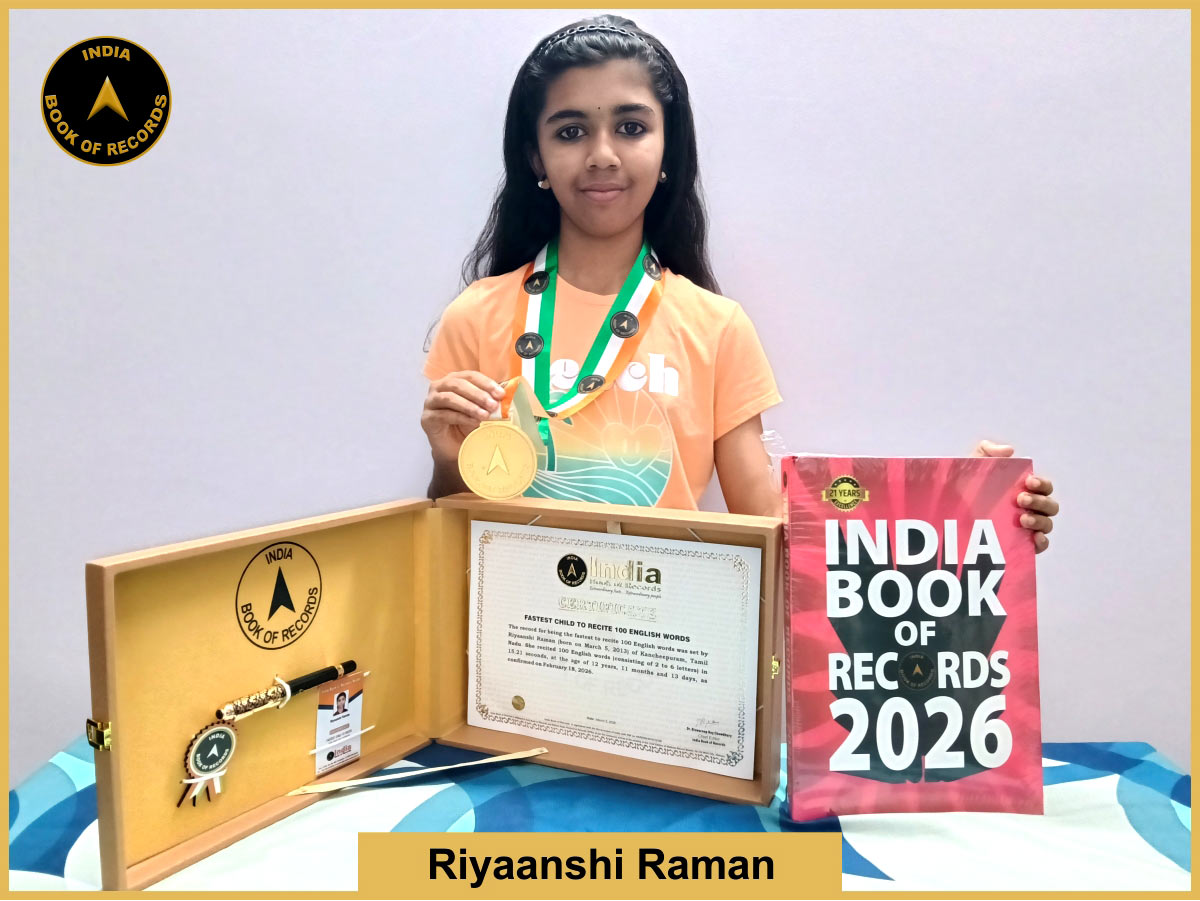 Fastest child to recite 100 English words
