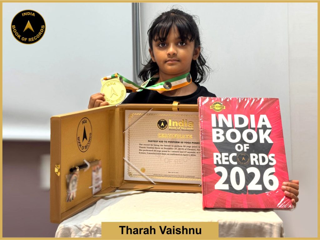 Image of Tharah Vaishnu, Fastest kid to perform 50 yoga poses.