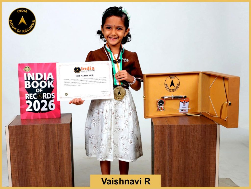 Image of Vaishnavi-R with IBR certificate.