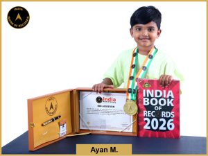 Image of Ayan M. with IBR Achiever Certificate.