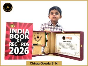 Image of Chirag Gowda S. N. with IBR Achiever Certificate.