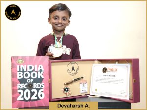 Image of Devaharsh A. with IBR certificate.