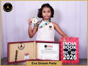 Image of Eva Dinesh Parte with IBR Achiever Certificate.