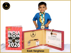 Image of Ezek Varghese with IBR Achiever certificate.
