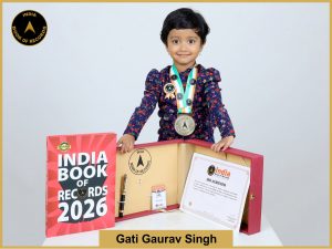 Image of Gati Gaurav Singh with IBR certificate .